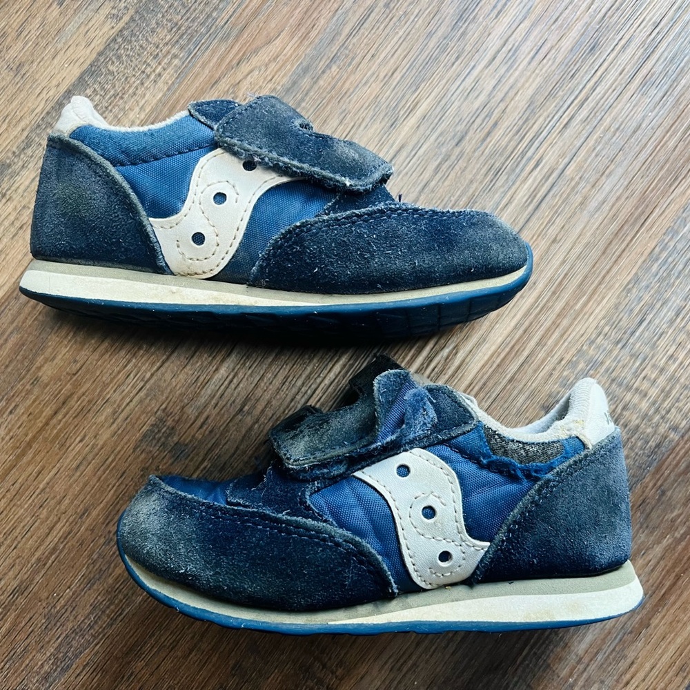Saucony Baby Jazz Hook & Loop Sneakers Cobalt Blue Size 7